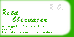 rita obermajer business card